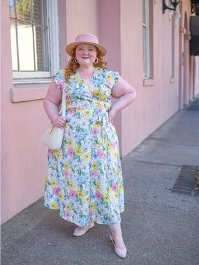 ELOQUII Floral Wrap Dress